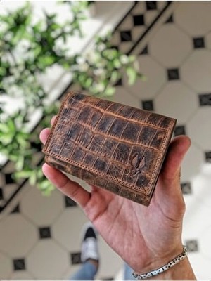 Visso Leather Visso Deri Dikey Cüzdan Çanta Akordeon Kartlık Özellikli Küçük Boy Lacivert