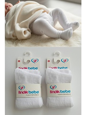 Esinti Fındık Bebe Yeni Doğan Pamuklu Bebek Külotlu Çorap 2 Çift Unisex Kız Bebek Külotlu Çorap