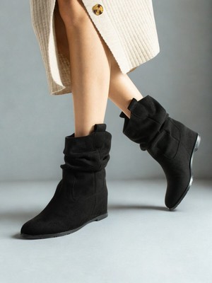 Hepici Kadın Siyah Süet Bot