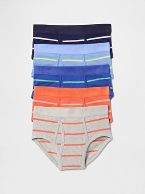 Gap Erkek Çocuk Çok Renkli Organik Pamuk 5'li Brief Külot Seti