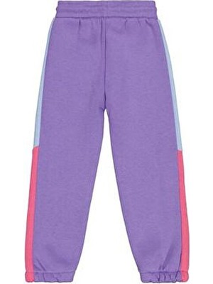 Civil Girls Civil Baskılı Eşofman Altı Kadın 2-5 Yaş Lila Pamuklu Uzun Paça Çift Cepli Günlük Stil