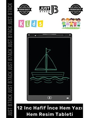 Fantazer #yazıtableti 12 Inc LCD Ekran Kalemli Dijital Çizim Tableti Yazı Tahtası Boyama Resim Akıllı Tablet