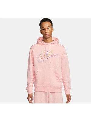 Nike Club Fleece Hoodie Erkek Pembe Sweatshirt DX0793-687