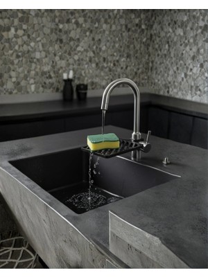 Calperia Musluğa Monte Sünger Organizeri Hijyenik Drenajlı Pratik Tasarım