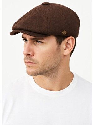 Zeramine Erkek Newsboy Kasket Şapka | 8 Parça Kasket | Yün Dokulu Kaşe Kasket Peaky Blinders Kasket