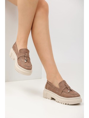 Hepici Loafers Günlük Kadın Kahverengi Ayakkabı