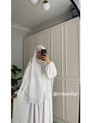 Ayrobin Elbise ve Gölgeli Sufle Hac Umre Khimar Abaya Sufle