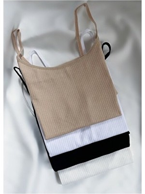 Giysem 4'lü Basic Fitilli Ip Askılı Atlet Ekonomik ve Uygun