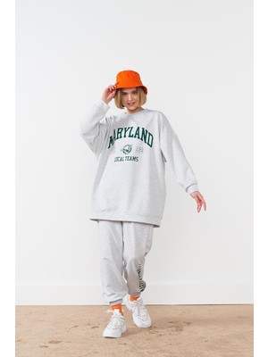 Maryland Pamuklu Oversize Gri Takım