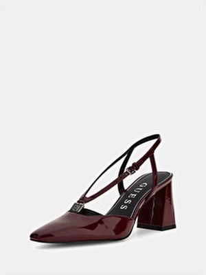 Guess FLFVRSPAF05 Vargas Kadın Ayakkabı Suni Deri Bordo Renk Düz Taban Kalın Topuk Günlük Kullanım İçin