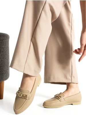 Hepici Bej Tokalı Günlük Babet Hafif Rahat Ayakkabı