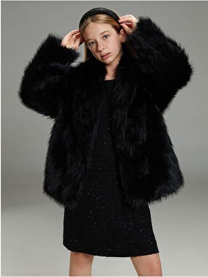 LC Waikiki Lcw Kids Kız Çocuk Suni Kürk Kaban