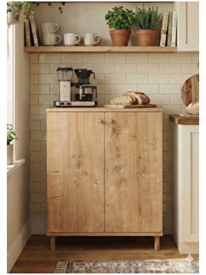 Peka 2 Kapaklı 3 Raflı Çok Amaçlı Dolap – Mutfak & Banyo Düzenleyici