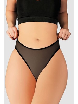 Aria's Closet Siyah Dantelli Arkası Dekolteli Fantezi Külot