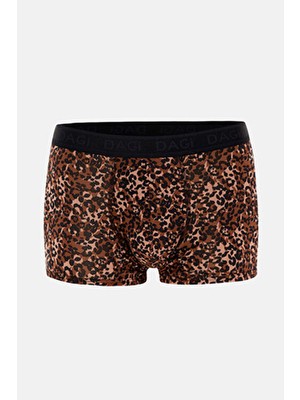 Dagi Kahverengi 4210 Desenli Micro Modal Boxer