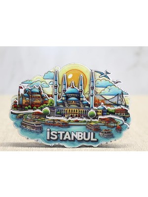 Pazarcan Ahşap Istanbul Temalı Magnet ALK4598