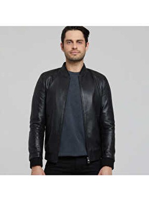 Tergan Siyah Hakiki Deri Erkek Hakiki Deri Mont - E25KDM310609-Q7O