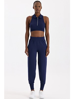 Cepli Dikişsiz Jogger Pantolon Oxford Blue