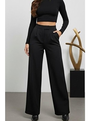 Fit Women Kadın Likralı Cırt Kapamalı Palazzo Pantolon 4433