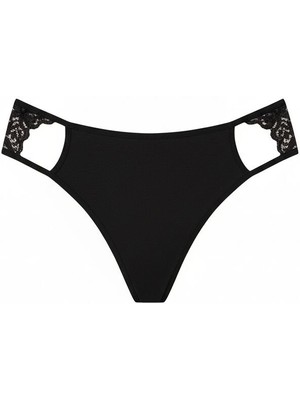 Aria's Closet Siyah Bel Kısmı Dantelli Külot