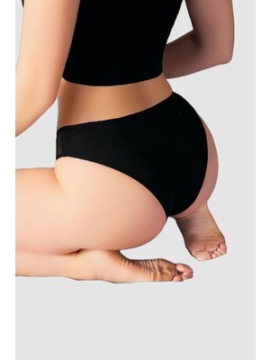 Aria's Closet Siyah Dantelli Metal Aksesuarlı Fantezi Külot