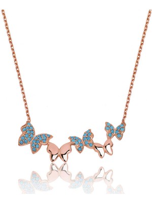 Erseyy 925 Ayar Gümüş Kelebek Kadın Gümüş Kolye