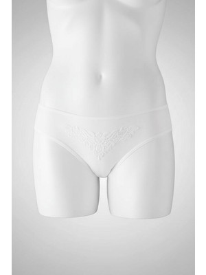 Aria's Closet Güpürlü Taşlı Beyaz Tül Fantezi Külot