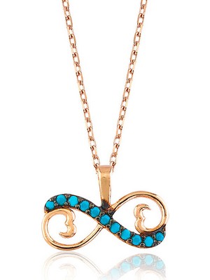 Erseyy 925 Ayar Gümüş Kalpli Sonsuzluk Kadın Gümüş Kolye