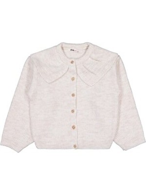 Civil Girls Civil Baskılı Kız Çocuk Hırka  Pamuk Regular Kalıp Uzun Kol Bej Renkli Desenli 6-9 Yaş