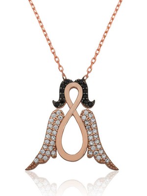 Erseyy 925 Ayar Gümüş Sonsuz Melek Kadın Gümüş Kolye