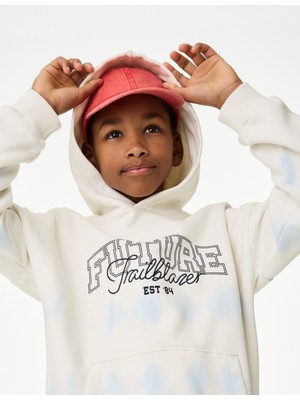 Marks & Spencer Pamuklu Ombre Grafikli Sweatshirt (6-16 Yaş)