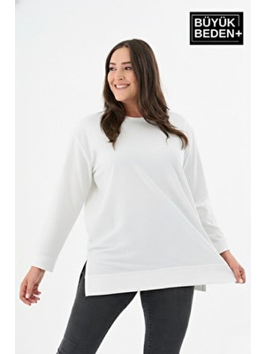 Superlife Kadın Tunik Büyük Beden Ince Sweatshırt SPR26BTK990