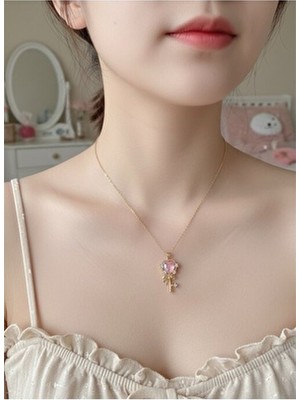 Kokoş Pinterest Çelik Kalpli Kolye