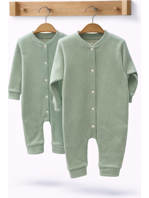 Can Baby Organik Pamuk 2'li Bebek Tulum Seti 0-3 / 3-6 Ay