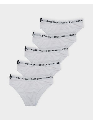 GOST LİRİA Bare Kadın Slip Külot 5 Li Paket - Beyaz