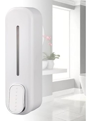 350 ml Kapasiteli Manuel Sıvı Sabunluk Basmalı Model Duvara Monte Şık Tasarım Sabunluk Manuel 1450