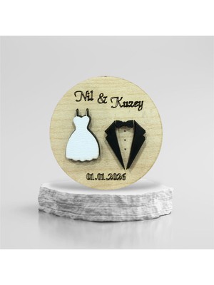 Kişiye Özel Nikah-Nişan-Düğün Magnet 10'lu
