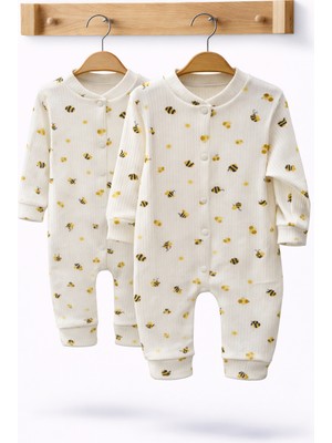 Can Baby Organik Pamuk 2'li Bebek Tulum Seti 0-3 / 3-6 Ay