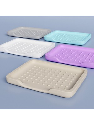 Printech3d Delikli Drenajlı Sabunluk / Sabun Tabağı (Bej, Pembe, Beyaz, Mavi, Siyah) – Tekli