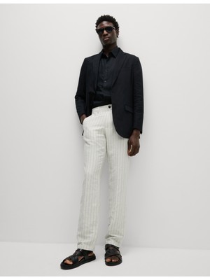 Marks & Spencer Regular Fit Keten Karışımlı Chino
