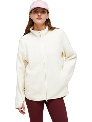 Peak Performance Pile Zip Jacket Kadın Beyaz Fleece