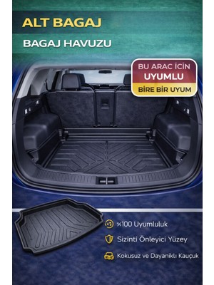 Trobus Skoda Kodiaq Suv (2024 ve Sonrası) 5 Koltuk Alt Bagaj Havuzu (Derin Zemin)