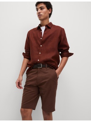 Marks & Spencer Regular Fit Streç Chino Şort