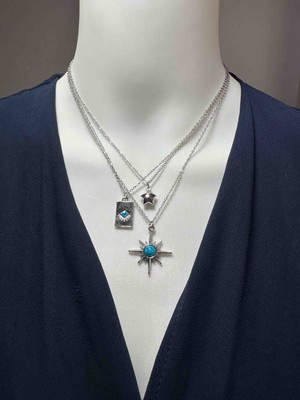 Uno Di Famiglia 3 ' Lü Charm Kolye Seti , Yıldızlı Kolye , Göz Figürlü Kolye , Kutup Yıldızı Figürlü Kolye