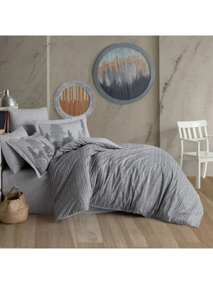 SHC4200 Tek Kişilik Poplin Nevresim Takımı Tully Gri