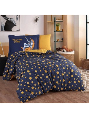 SHC4200 Tek Kişilik Poplin Nevresim Takımı Space Lacivert