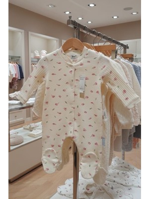 Kidzes Raporlu %100 Pamuklu Unisex Desenli Tulum