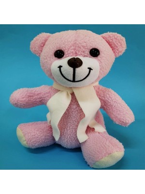 Moresun Buğz Pembe Peluş Atkılı Oyuncak Ayıcık