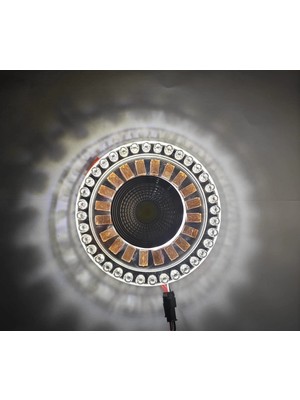 Moresun Buğz Sunled 8005 Cam Spot Kasası 5W Beyaz Işık LED Çerçeveli Günışığı - Priz ve Anahtar Için Uyumlu Çerçeve