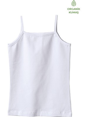 Blackspade Kız Çocuk Organik Atlet 1196 - Beyaz